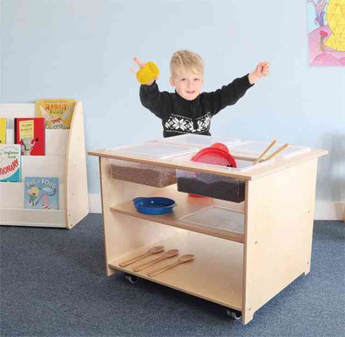 WB1775 - Mobile Sensory Table With Trays and Lids by Whitney Bros