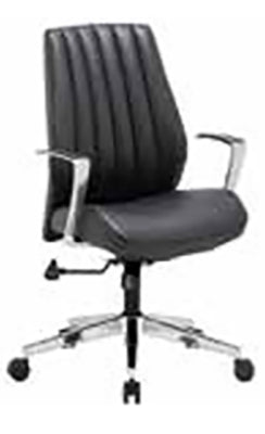 62201C - Mid Back Dillon Chair with Padded Aluminum Arms & Chrome Base by OSP
