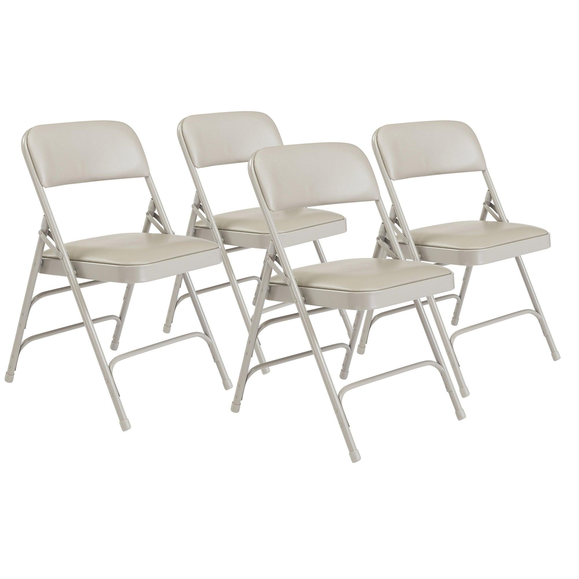 1300 - Premium Triple Brace Steel, Vinyl Upholstery Folding Chair by NPS (4 pack)