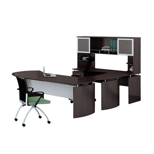 MNT30-WU - Medina 'U' Shaped Curved Desk w/Hutch Office Set by Safco