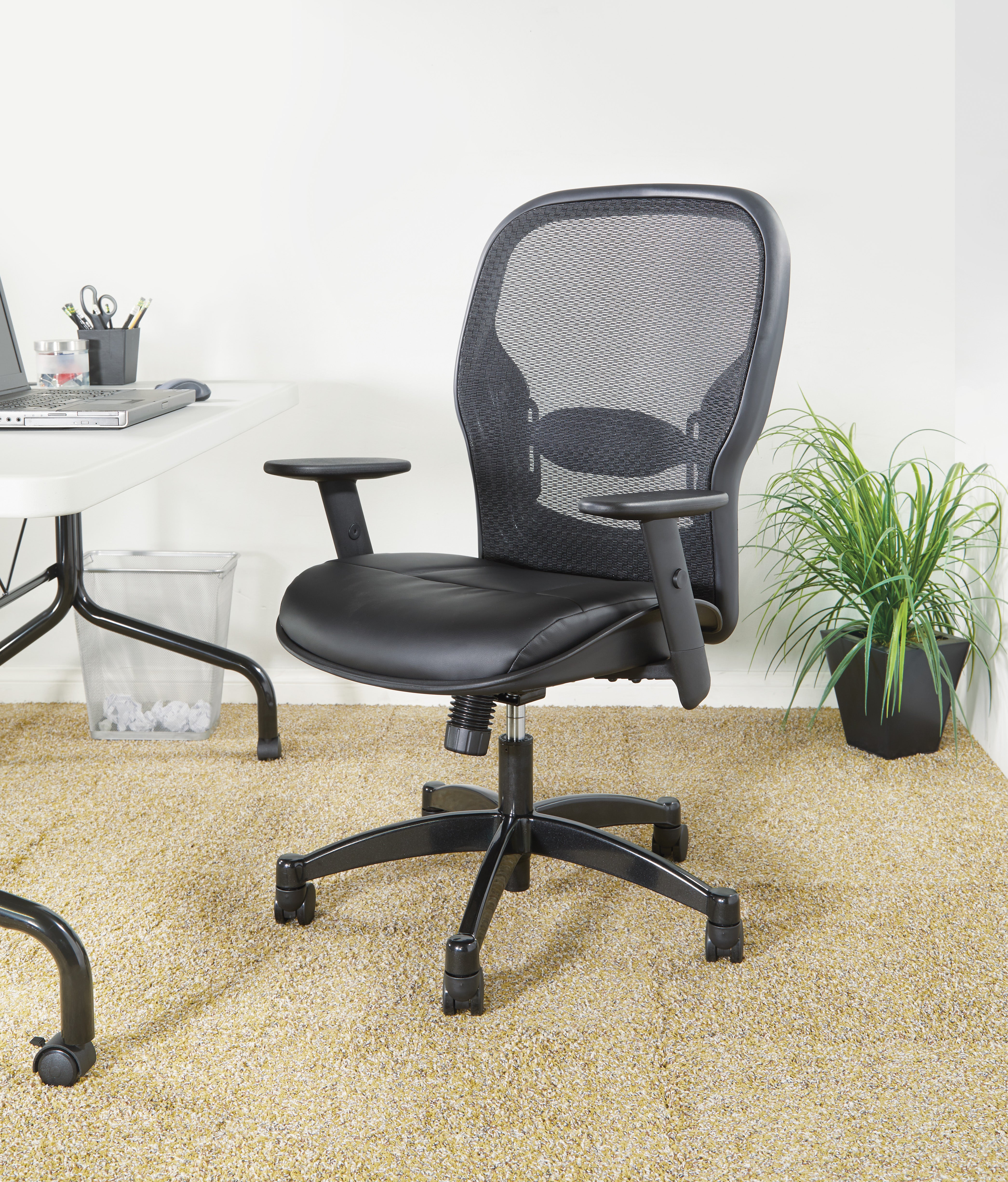 2400E - Professional Breathable Mesh Back Chair w/ Eco Leather Seat by OSP