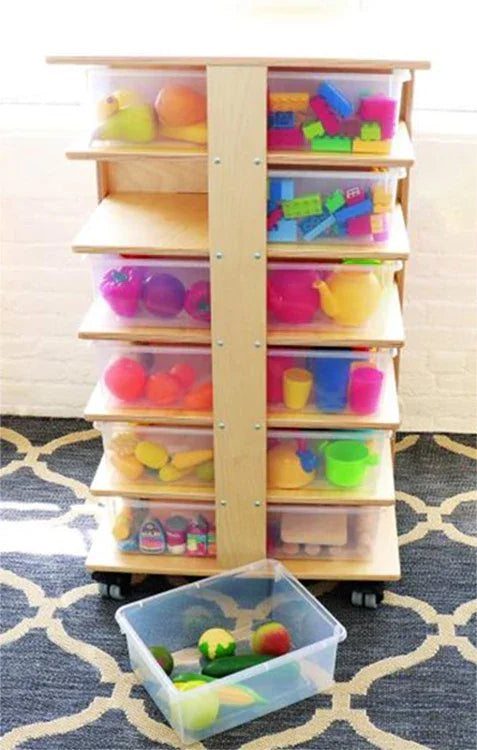 WB0702 - Preschool 24 Tray Mobile Storage Tower by Whitney Bros