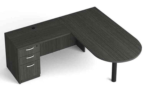NAP-TYP47 - Napa 'L' Shape Bullet End Office Desk by OSP