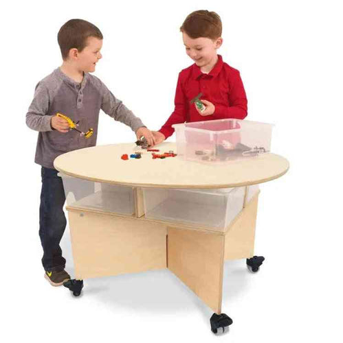 WB1816 - Mobile Collaboration Table With Trays by Whitney Bros