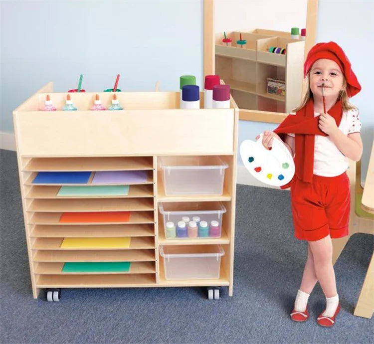 WB1758 - Deluxe Mobile Art Supply Cart by Whitney Bros