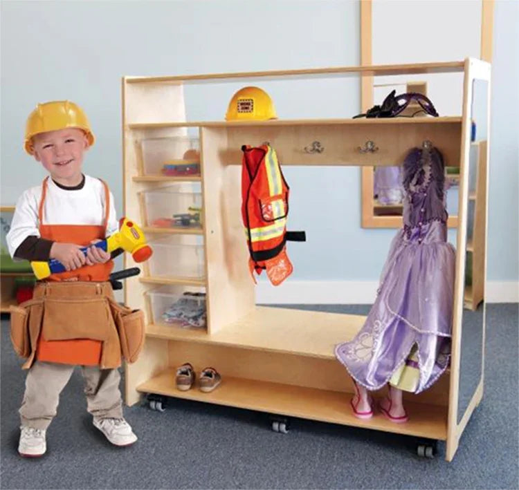 WB1734 - Mobile Dress Up Center w/Trays and Mirror by Whitney Bros