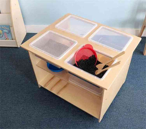 WB1775 - Mobile Sensory Table With Trays and Lids by Whitney Bros