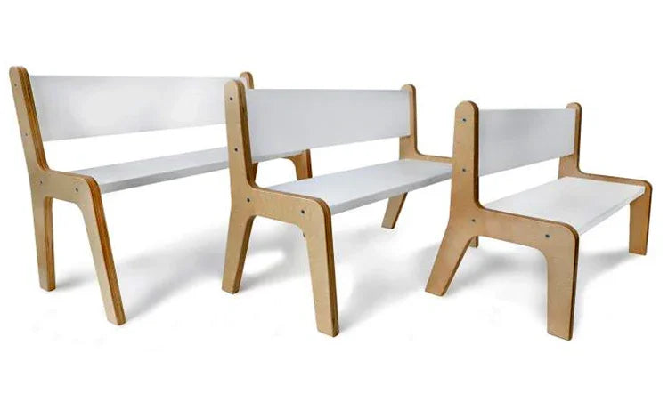 WB1980- elevatED™ White Bench 10", 12", 14"H by Whitney Bros