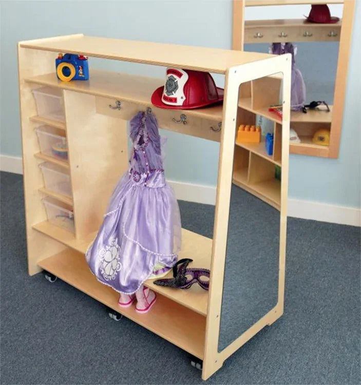 WB1734 - Mobile Dress Up Center w/Trays and Mirror by Whitney Bros