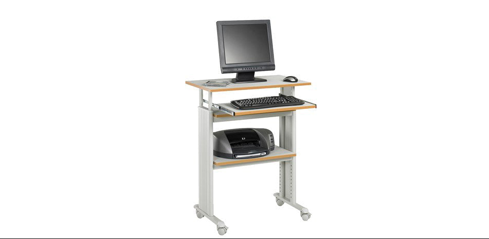safco adjustable height sit stand computer workstation