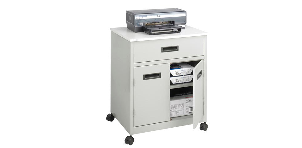 mobile printer stand with storage