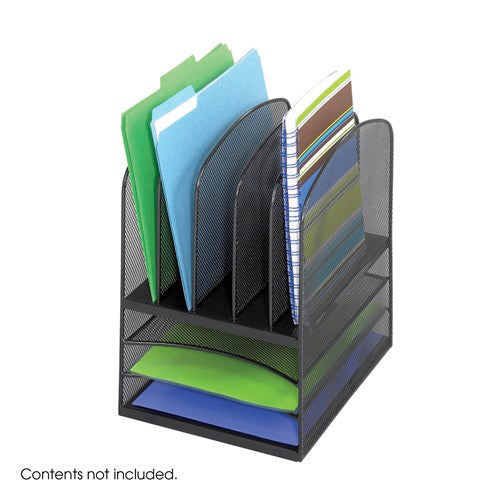 3266 - Mesh Desk Organizer 3 Horizontal 5 Upright  by Safco
