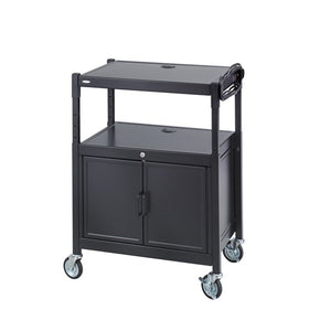 8943 - Steel Adjustable AV Cart With Cabinet by Safco