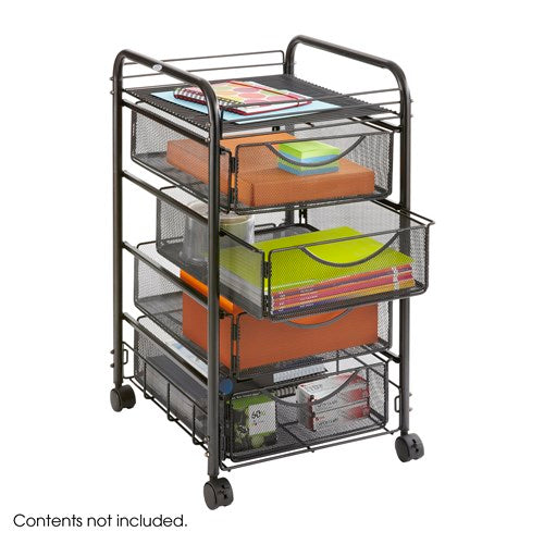 5214 - Onyx™ Mesh Cart with 4 Drawers by Safco