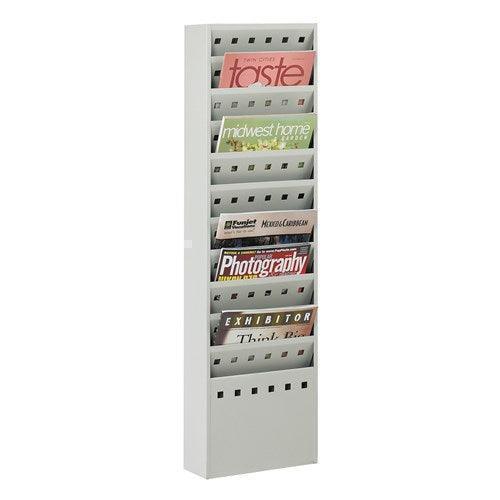 4321 - Eleven-Pocket Steel Magazine Rack, by Safco