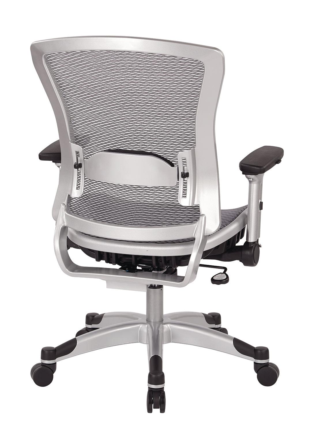 317-66C61F6 - Executive Breathable Mesh Office Chair w/ Platinum Finished Base by OSP