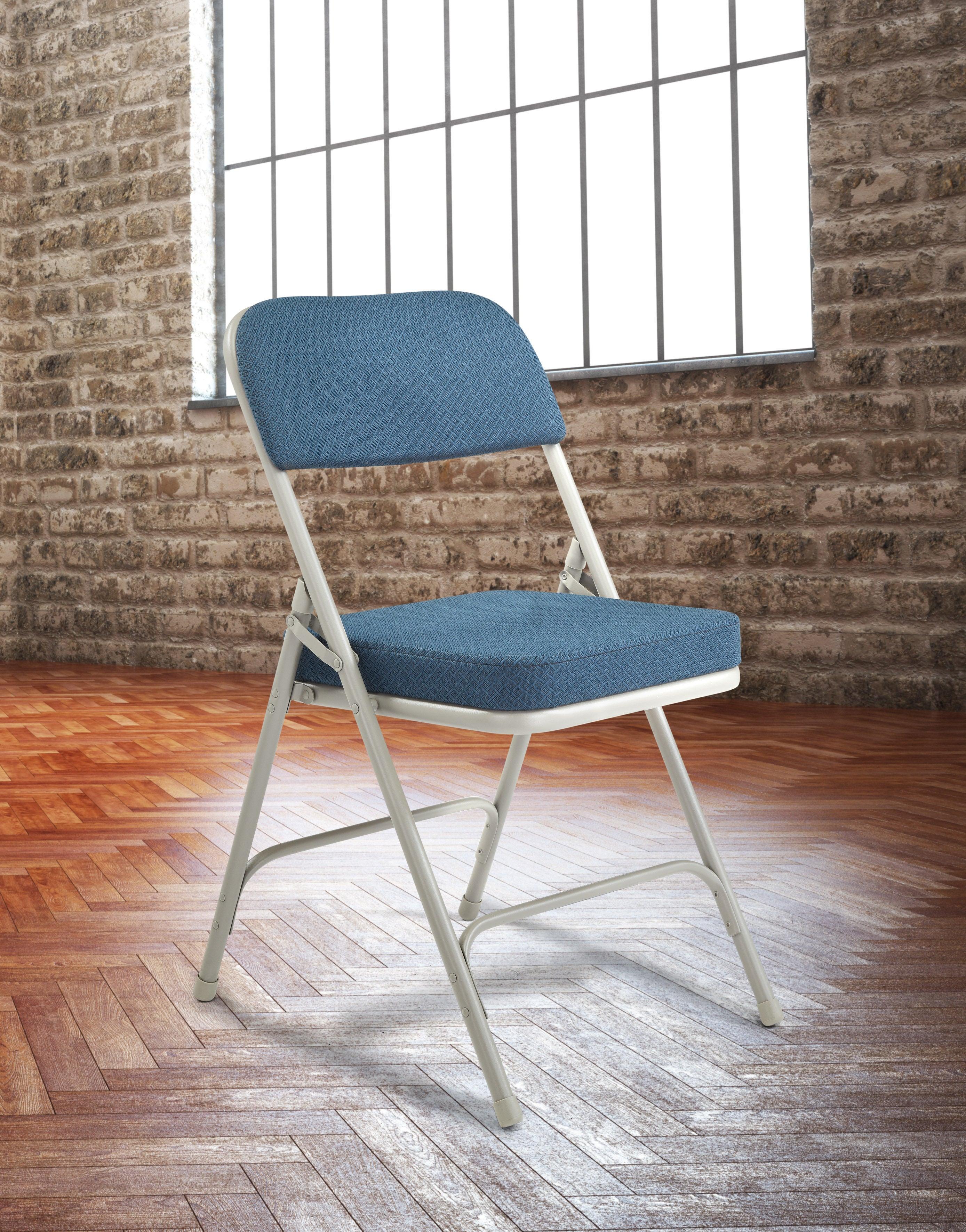 3200 - Premium Steel, Fabric Upholstery Thick Seat Folding Chair by NPS (2 pack)