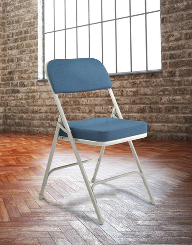3200 - Premium Steel, Fabric Upholstery Thick Seat Folding Chair by NPS (2 pack)