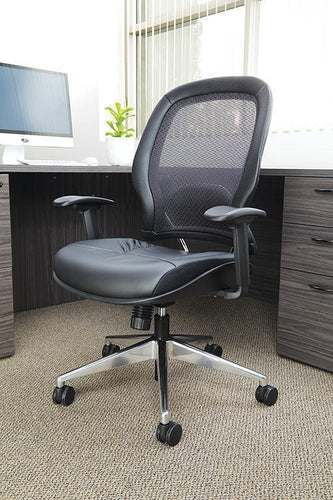 335-E37P918P - Professional Air Grid Back Chair with Bonded Leather Seat by Office Star