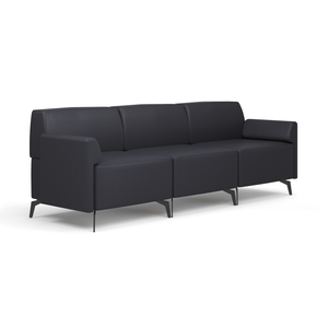 OfficeSource Saxon 3-Seat Modular Reception Sofa Tall Arms 94in
