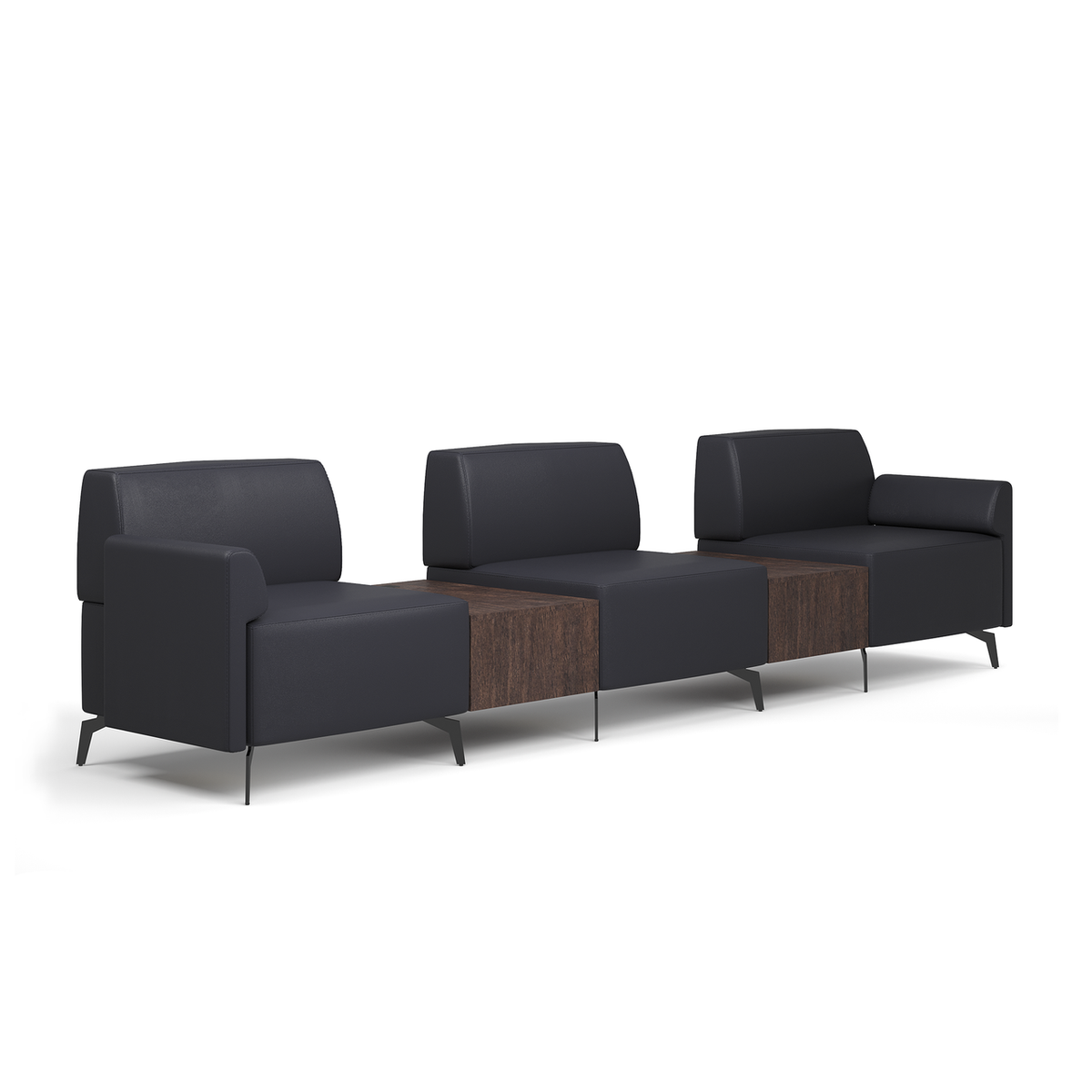 Saxon 3 Seater Reception Lounge Sofa with Connector Tables
