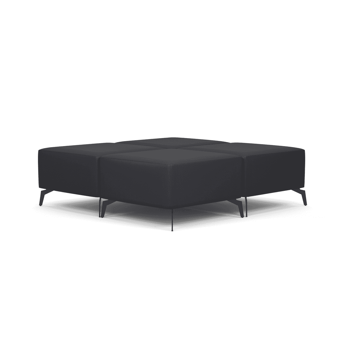 OfficeSource Saxon 4-Seat Modular Lounge Reception Bench