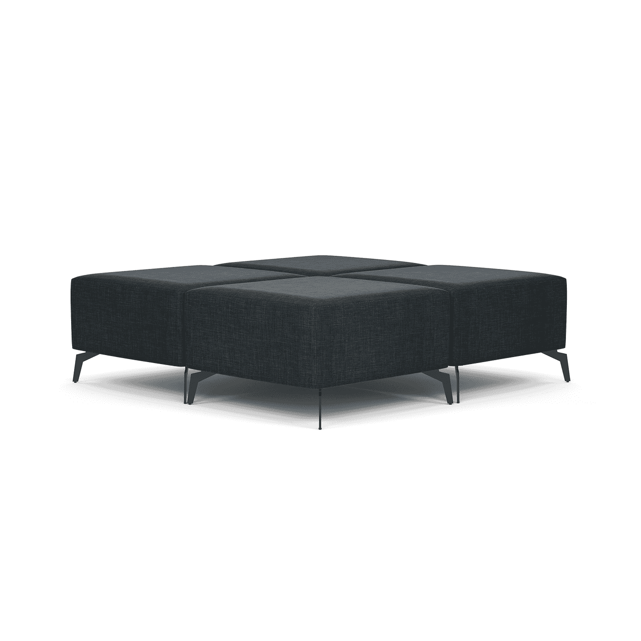 OfficeSource Saxon 4-Seat Modular Lounge Reception Bench