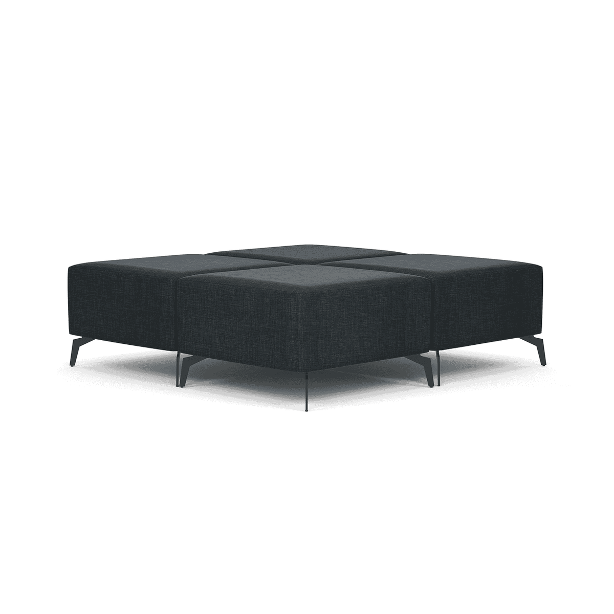 OfficeSource Saxon 4-Seat Modular Lounge Reception Bench