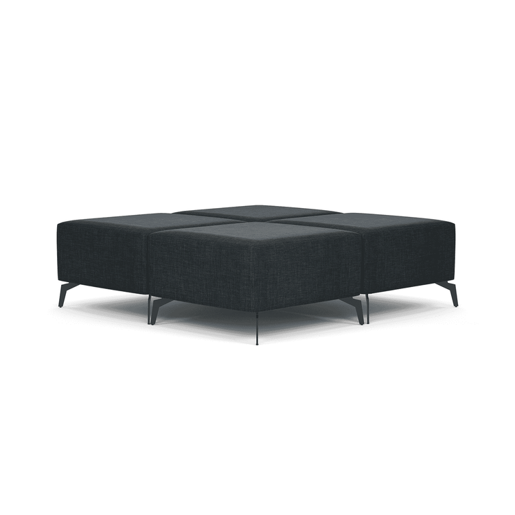 OfficeSource Saxon 4-Seat Modular Lounge Reception Bench
