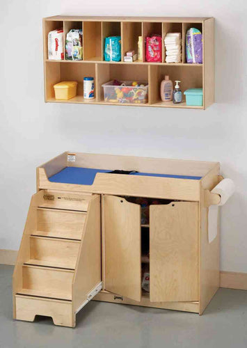 5131JC - Jonti-Craft Toddler Changing Table w/ Stairs & Cabinet