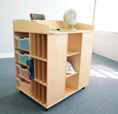 WB1712 - Mobile Teacher Classroom Organization & Communication Station by Whitney Bros