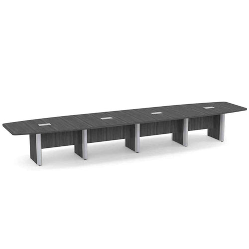 OSCBELP18 - Office Source 18' Expandable Boat Shaped Conference Table w/ Elliptical Base