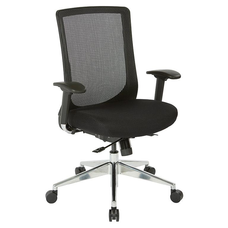 521-3T1P96A8 - Space High Back Vertical Mesh Chair w/ Bonded Leather Seat by OSP