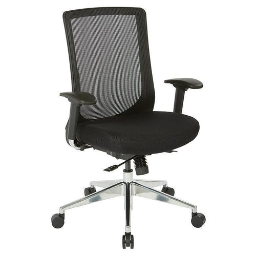 521-3T1P96A8 - Space High Back Vertical Mesh Chair w/Bonded Leather Seat by OSP