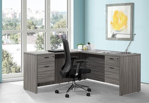 521-3T1P96A8 - Space High Back Vertical Mesh Chair w/Bonded Leather Seat by OSP