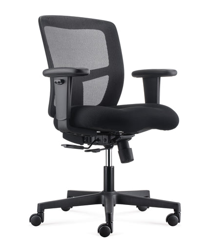 FD00213U-BL - ZONE TOO Black Mid Back Ergonomic Task Chair by Friant