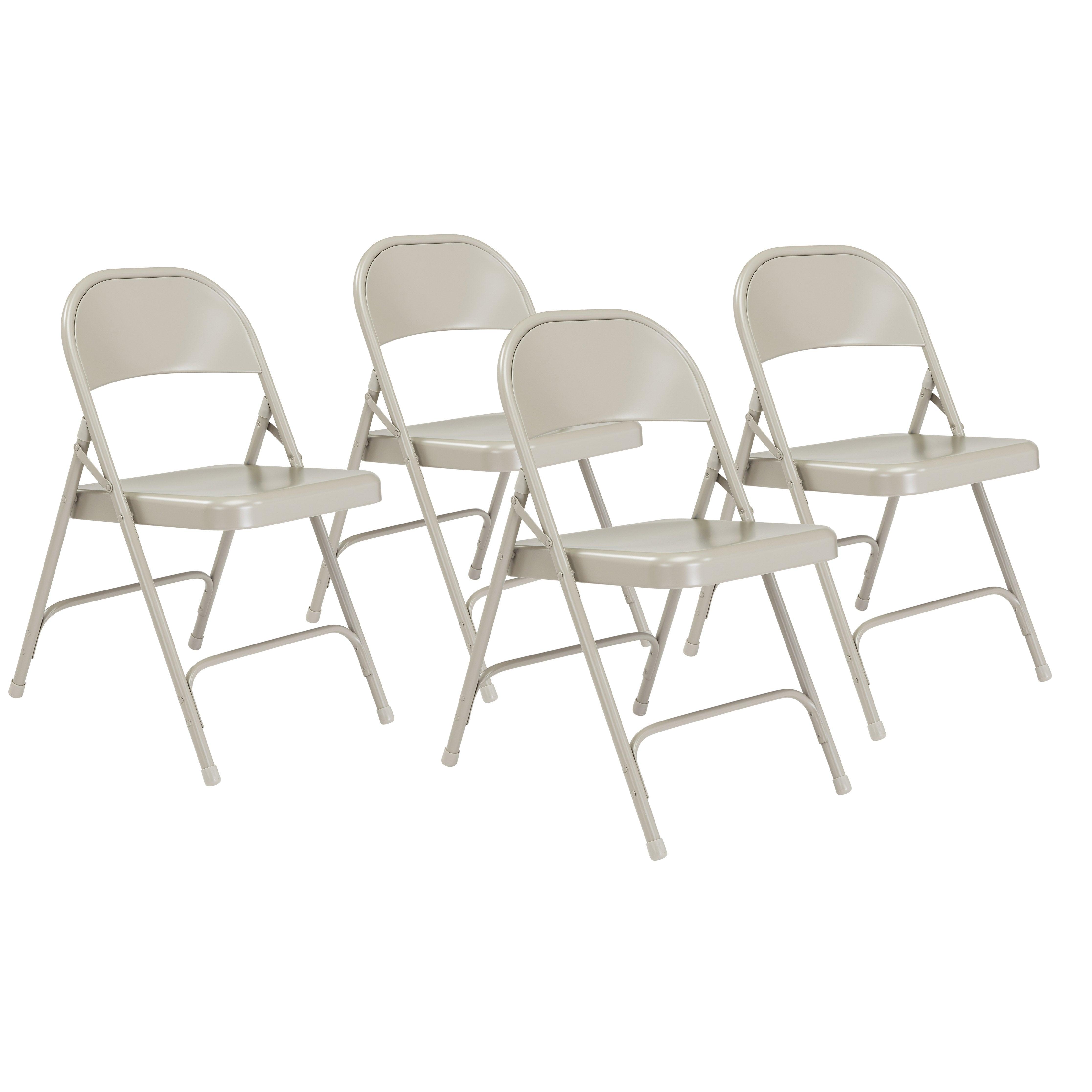 50 - Standard Folding Metal Chair by NPS (4 pack)