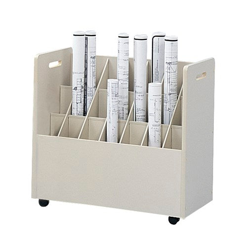 3043 - Mobile Roll File, 21 Compartment 3.75" sq  by Safco