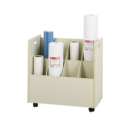 3045 - Mobile Roll File, 8 Compartment 7" sq  by Safco