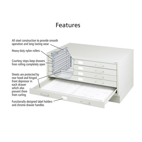 4969 - Facil Steel Flat File-Small  by Safco