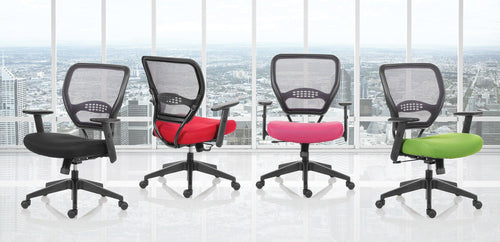 5500-M - Office Star Space Air Grid Back Managers Chair w/ Colored Mesh Seat