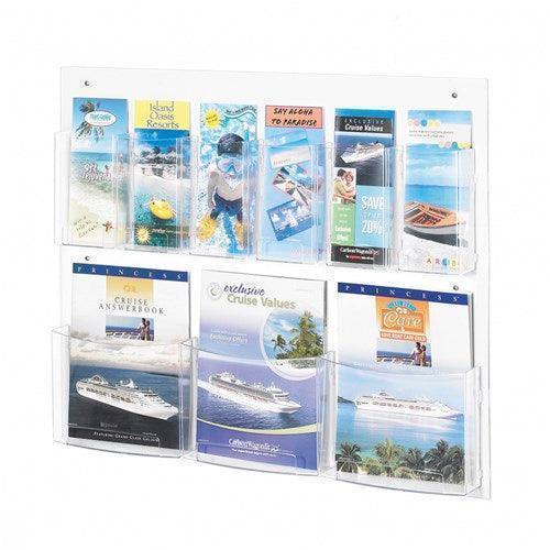 5666 - Clear2c™ 3 Magazine and 6 Pamphlet Display by Safco