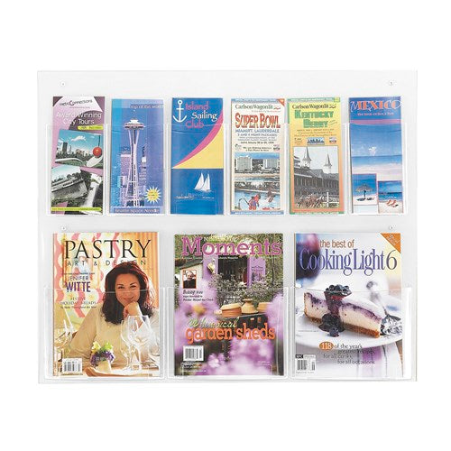 5666 - Clear2c™ 3 Magazine and 6 Pamphlet Display by Safco