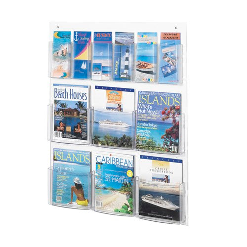 5668 - Clear2c™ 6 Magazine and 6 Pamphlet Display by Safco