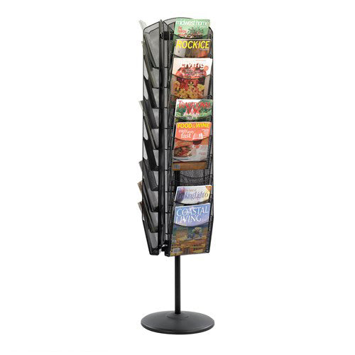 5577 - Onyx™ Rotating Mesh Magazine Stand, by Safco