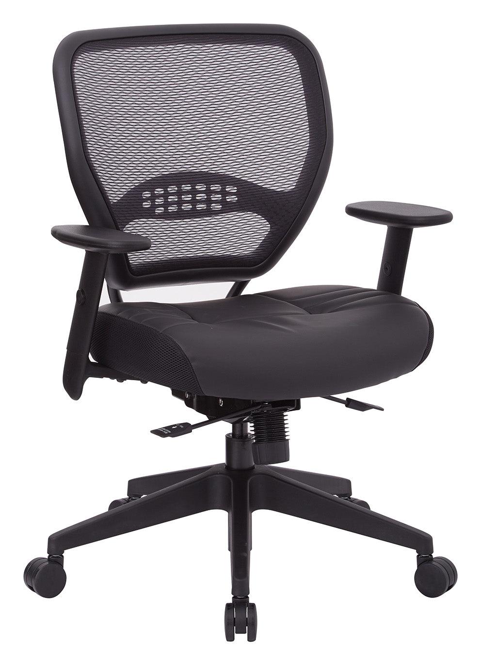 5700SL - Air Grid Back Managers Chair w/ Bonded Leather Seat & Seat Slider by Office Star