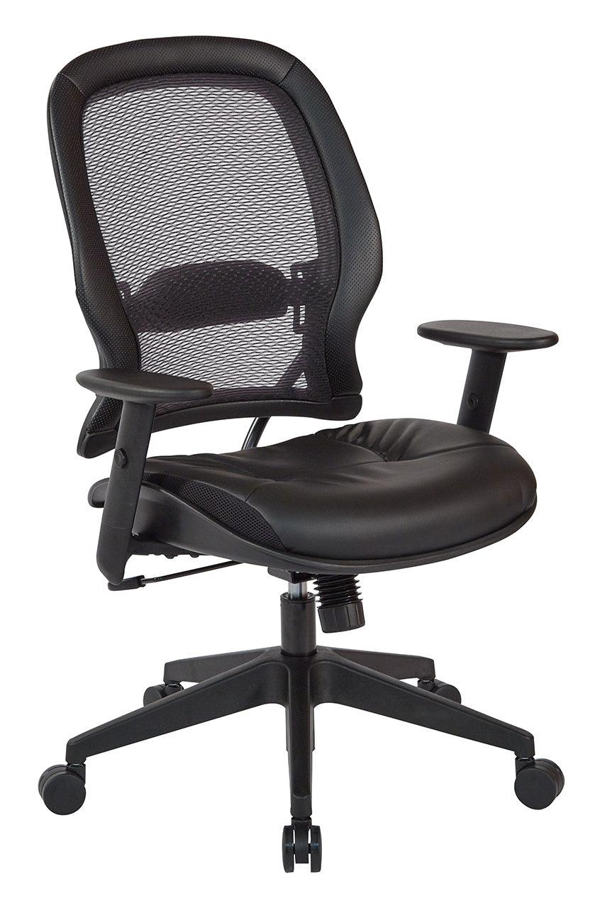 5790E - Space AirGrid Back & Bonded Leather Seat Executive High Back Chair by OSP