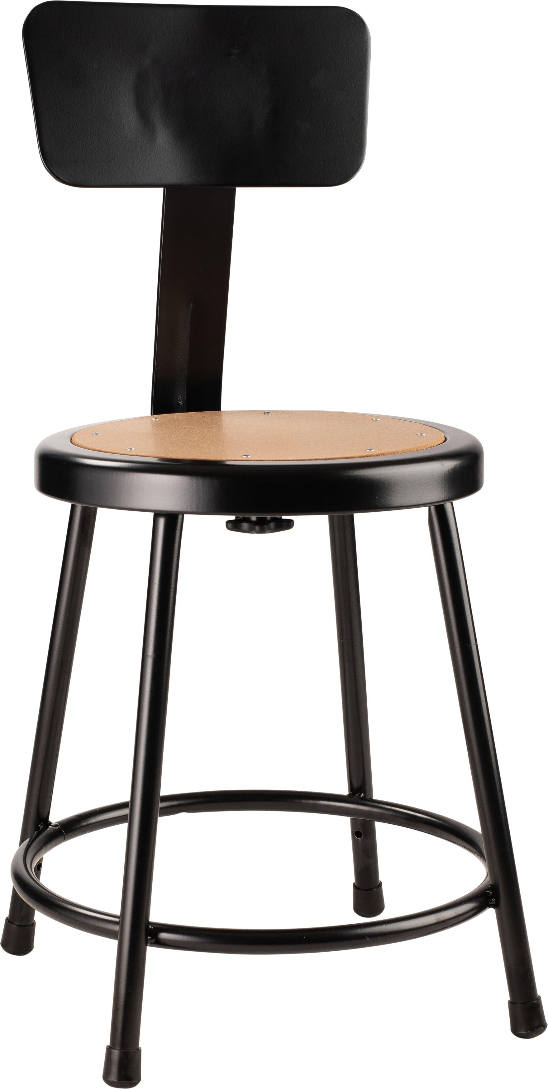 6218 - NPS 5 pack 18"H Heavy Duty Steel Industrial Stool w/ Optional Back