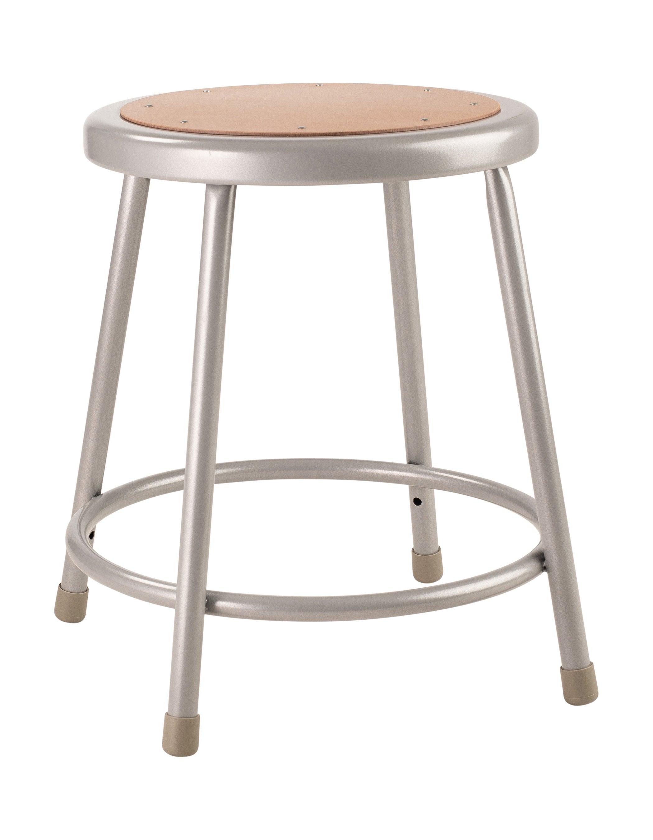 6218 - Fixed Height 18" Industrial Stool w/ Optional Back by NPS (5 Pack)