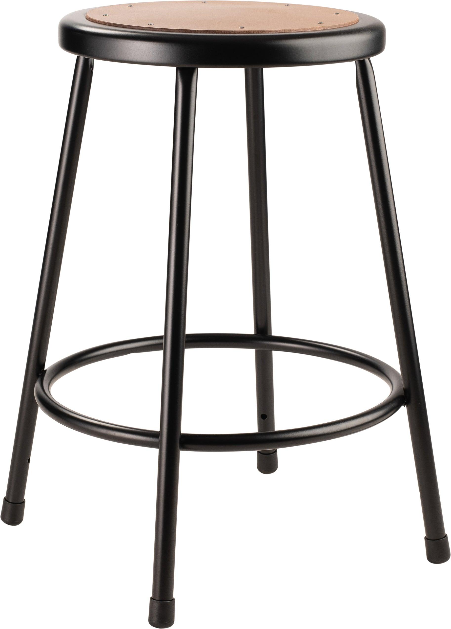 6224 - NPS 4 pack 24"H Heavy Duty Steel Industrial Stool w/ Optional Back